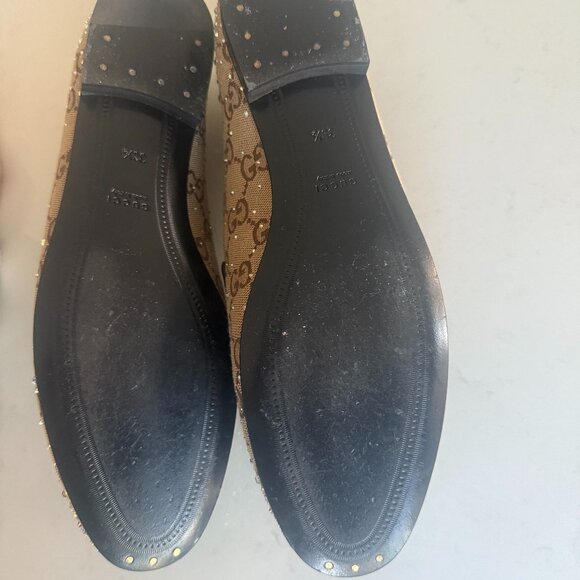 Gucci New Jordaan Crystal Embellished Horsebit Loafer - Picture 2 of 9